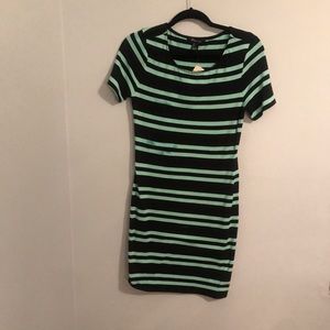 NWT Forever 21  bodycon green and black dress